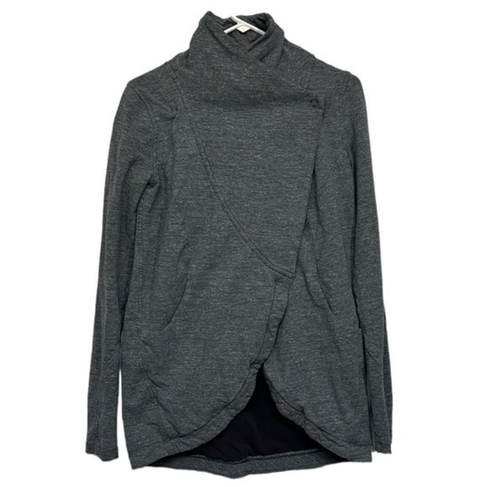 Women’s Lululemon Rulu Rally Wrap Jacket Pockets Thumbholes Modal Gray Size 6